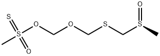 Methanesulfonothioic acid S-[[[[(methylsulfinyl)methyl]thio]methoxy]methyl] ester Struktur