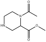 2-Piperazinecarboxylicacid,1-acetyl-,methylester(9CI) Struktur