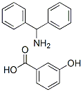 diphenylmethanamine, 3-hydroxybenzoic acid Struktur