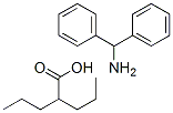 diphenylmethanamine, 2-propylpentanoic acid Struktur