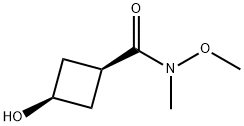 Cyclobutanecarboxamide, 3-hydroxy-N-methoxy-N-methyl-, cis- (9CI) Struktur