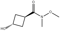 Cyclobutanecarboxamide, 3-hydroxy-N-methoxy-N-methyl-, trans- (9CI) Struktur