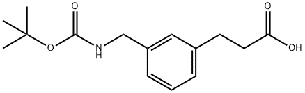 3-(3-((TERT-BUTOXYCARBONYLAMINO)METHYL)PHENYL)PROPANOIC ACID Structure