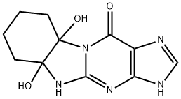 11H-Benzimidazo[1,2-a]purin-11-one,  1,4,5a,6,7,8,9,9a-octahydro-5a,9a-dihydroxy-  (9CI) Struktur