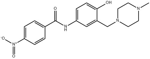 4'-Hydroxy-3'-[(4-methyl-1-piperazinyl)methyl]-4-nitrobenzanilide Struktur