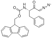 (S)-3-FMOC-AMINO-1-DIAZO-3-PHENYL-2-BUTANONE Struktur