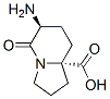 8a(1H)-Indolizinecarboxylicacid,6-aminohexahydro-5-oxo-,(6S-trans)-(9CI) Struktur