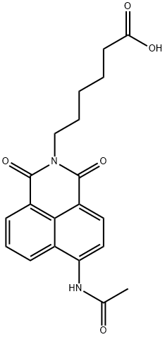 6-(4-ACETAMIDO-1 8-NAPHTHALAMIDO) HEXANO Struktur