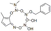 4H-Cyclopentoxazole-5,6-diol, 2-(dimethylamino)-3a,5,6,6a-tetrahydro-4-(phenylmethoxy)methyl-, 3aS-(3a.alpha.,4.alpha.,5.beta.,6.alpha.,6a.alpha.)- Struktur