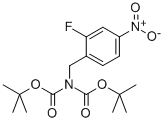 N,N-DI-T-BOC-(2-FLUORO-4-NITROPHENYL)METHANAMINE Struktur