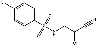 4-CHLORO-N-(2-CHLORO-2-CYANO-ETHYL)-BENZENESULFONAMIDE Struktur