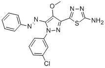 5-(1-(3-Chlorophenyl)-4-methoxy-5-(phenylazo)-1H-pyrazol-3-yl)-1,3,4-t hiadiazol-2-amine Struktur