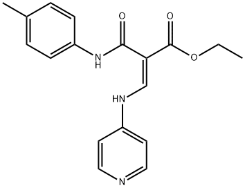 ethyl (E)-2-[(4-methylphenyl)carbamoyl]-3-(pyridin-4-ylamino)prop-2-en oate Struktur