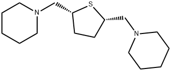 1-[[(2R,5S)-5-(1-piperidylmethyl)thiolan-2-yl]methyl]piperidine Struktur