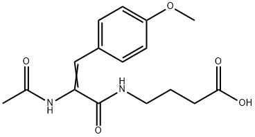 4-((2-(Acetylamino)-3-(4-methoxyphenyl)-1-oxo-2-propenyl)amino)butanoi c acid Struktur