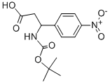 3-TERT-BUTOXYCARBONYLAMINO-3-(4-NITRO-PHENYL)-PROPIONIC ACID Struktur