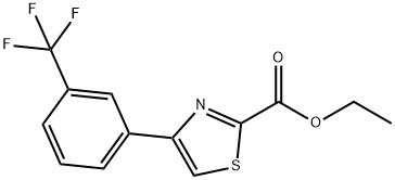 2-Thiazolecarboxylic  acid,4-[3-(trifluoromethyl)phenyl]-,ethyl  ester Struktur