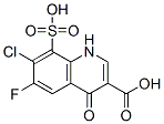 3-Quinolinecarboxylic  acid,  7-chloro-6-fluoro-1,4-dihydro-4-oxo-8-sulfo- Struktur