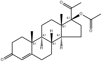 (17S)-17-(アセチルオキシ)プレグナ-4-エン-3,20-ジオン 化學(xué)構(gòu)造式