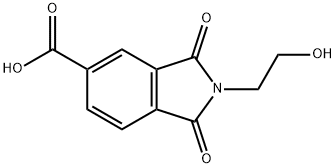 2-(2-HYDROXY-ETHYL)-1,3-DIOXO-2,3-DIHYDRO-1H-ISOINDOLE-5-CARBOXYLIC ACID Struktur