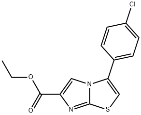 3-(4-CHLOROPHENYL)IMIDAZO[2,1-B]THIAZOLE-6-CARBOXYLIC ACID ETHYL ESTER Struktur