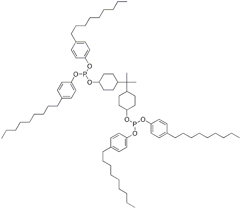 2,2-Bis[4-[bis(p-nonylphenoxy)phosphinooxy]cyclohexyl]propane Struktur