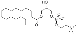 3-PALMITOYL-2-HYDROXY-SN-GLYCERO-1-PHOSPHORYLCHOLINE Struktur