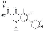 1-cyclopropyl-6-fluoro-5-methyl-7-(3-methylpiperazin-1-yl)-4-oxo-2,3-dihydroquinoline-3-carboxylic acid hydrochloride Struktur