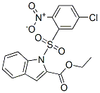 ethyl 1-(5-chloro-2-nitro-phenyl)sulfonylindole-2-carboxylate Struktur