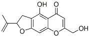 2,3-Dihydro-4-hydroxy-7-hydroxymethyl-2-(1-methylethenyl)-5H-furo[3,2-g][1]benzopyran-5-one Struktur