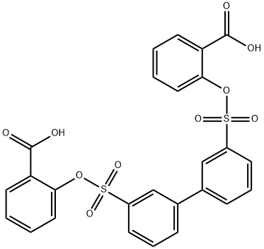 Biphenyl-5,5'-disulfonic acid, bis(salicylate) Struktur