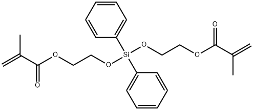 (diphenylsilylene)bis(oxy-2,1-ethanediyl) bismethacrylate  Struktur