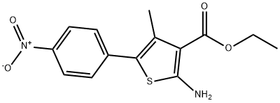 ETHYL 2-AMINO-4-METHYL-5-(4-NITRO-PHENYL)-THIOPHENE-3-CARBOXYLATE Structure