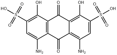 4,5-diamino-9,10-dihydro-1,8-dihydroxy-9,10-dioxoanthracene-2,6-disulphonic acid Struktur