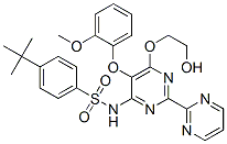 N-[6-(2-hydroxyethoxy)-5-(2-methoxyphenoxy)-2-pyrimidin-2-yl-pyrimidin-4-yl]-4-tert-butyl-benzenesulfonamide Struktur