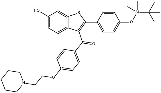 4’-tert-Butyldimethylsilyl-6-hydroxy Raloxifene Struktur