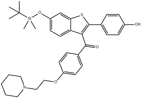 6-tert-Butyldimethylsilyl-4’-hydroxy Raloxifene Struktur