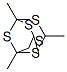 1,3,5,7-Tetramethyl-2,4,6,8,9-pentathiaadamantane Struktur