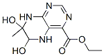 5,6,7,8-Tetrahydro-6,7-dihydroxy-7-methyl-4-pteridinecarboxylic acid ethyl ester Struktur