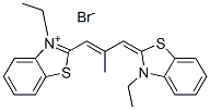 3-ethyl-2-[3-(3-ethyl-3H-benzothiazol-2-ylidene)-2-methylprop-1-enyl]benzothiazolium bromide Struktur