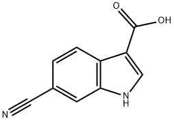 6-Cyano-1H-indole-3-carboxylic acid Struktur