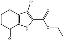 ethyl 3-broMo-4,5,6,7-tetrahydro-7-oxo-1H-indole-2-carboxylate Struktur