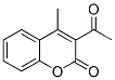 3-Acetyl-4-methyl-2H-1-benzopyran-2-one Struktur