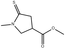 3-Pyrrolidinecarboxylic  acid,  1-methyl-5-thioxo-,  methyl  ester Struktur