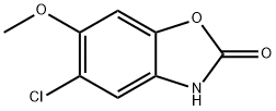 5-Chloro-6-methoxy-2,3-dihydrobenzoxazole-2-one Struktur