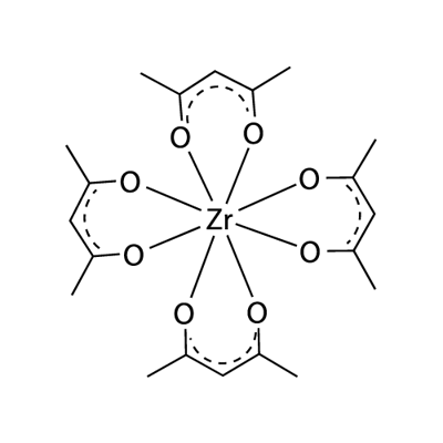 ZIRCONIUM(IV) ACETYLACETONATE Struktur