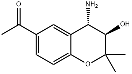 1-((3R,4S)-4-amino-3-hydroxy-2,2-dimethylchroman-6-yl)ethanone Struktur