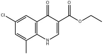 ETHYL 6-CHLORO-1,4-DIHYDRO-8-METHYL-4-OXOQUINOLINE-3-CARBOXYLATE Struktur