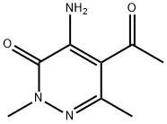 5-ACETYL-4-AMINO-2,6-DIMETHYL-2,3-DIHYDROPYRIDAZIN-3-ONE Struktur