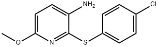 2-[(4-chlorophenyl)thio]-6-methoxypyridin-3-amine Struktur